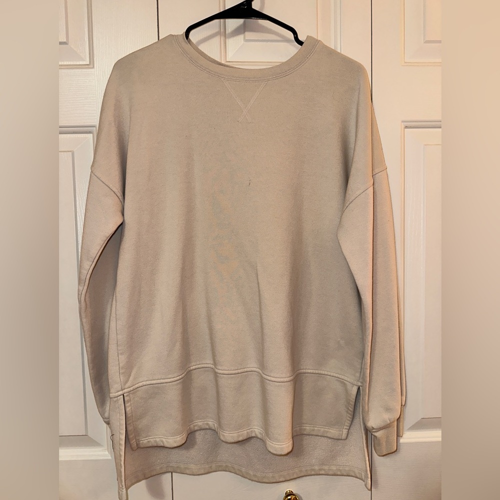 Tan Long Sleeve Crew Neck